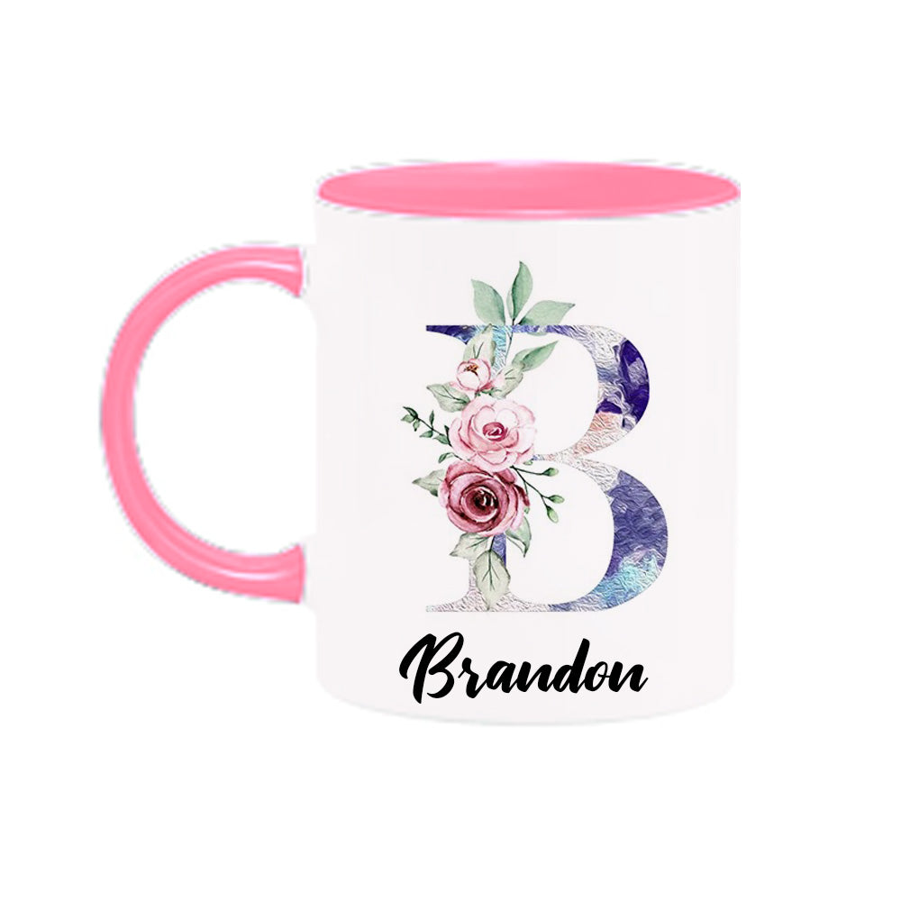 Mug floral personnalisé