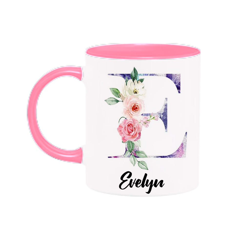 Mug floral personnalisé