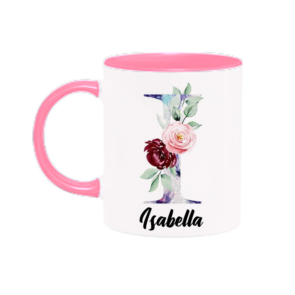 Mug floral personnalisé