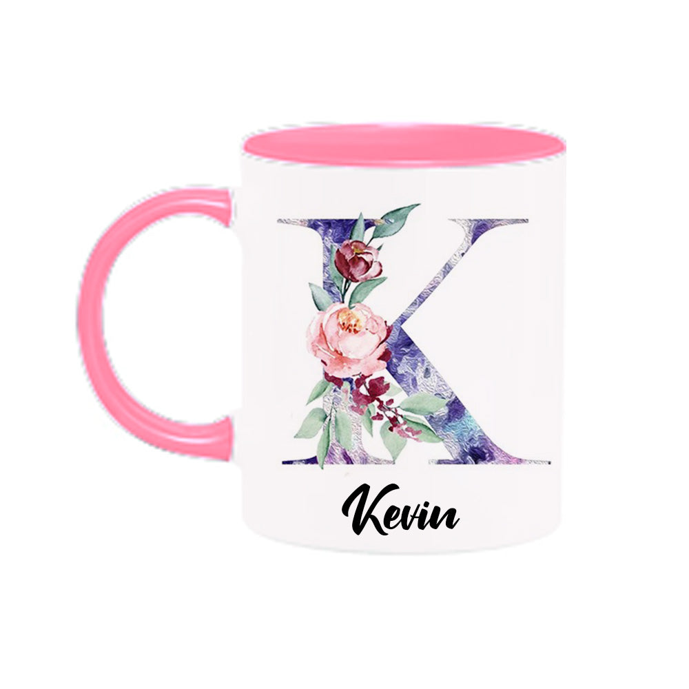 Mug floral personnalisé