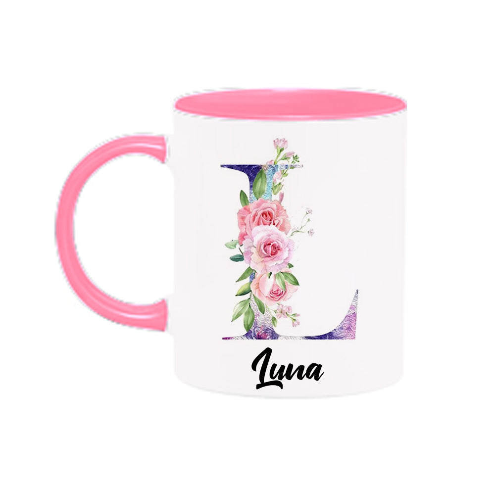 Mug floral personnalisé