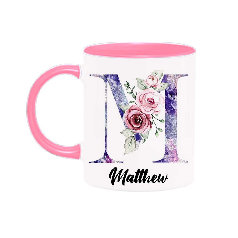 Mug floral personnalisé