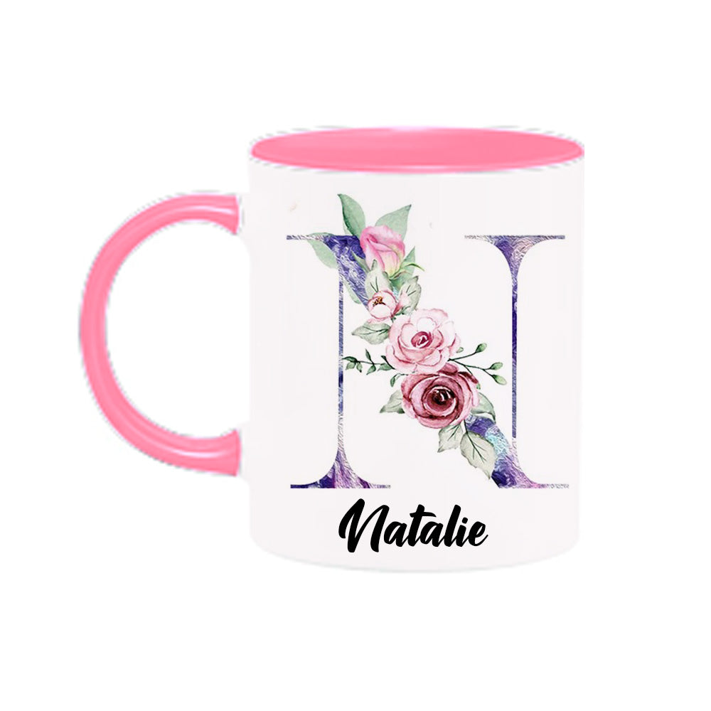 Mug floral personnalisé