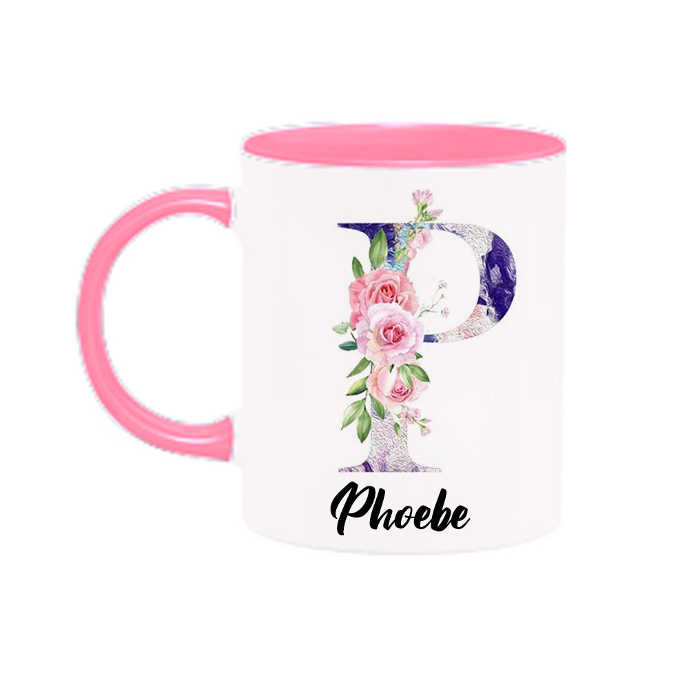 Mug floral personnalisé