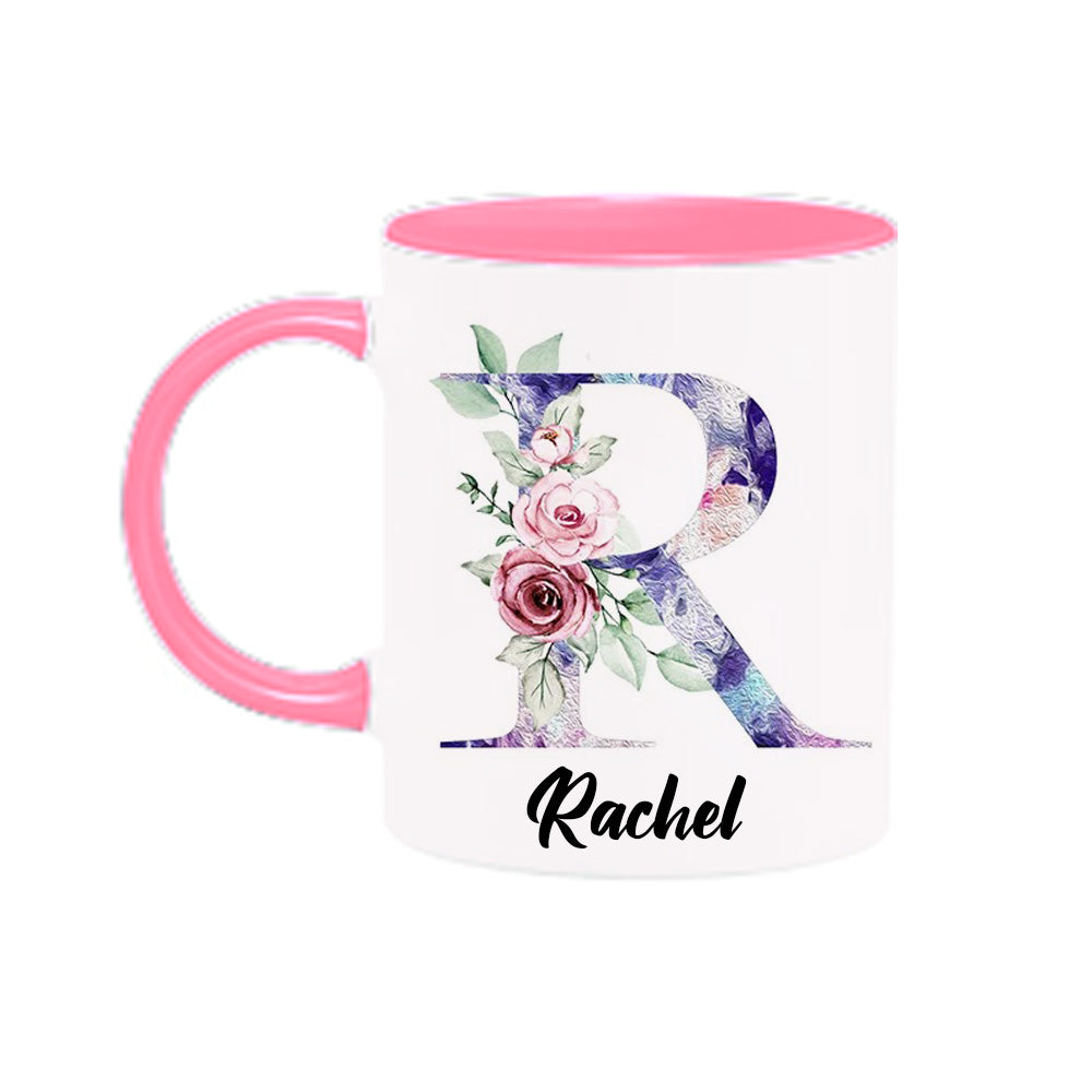Mug floral personnalisé