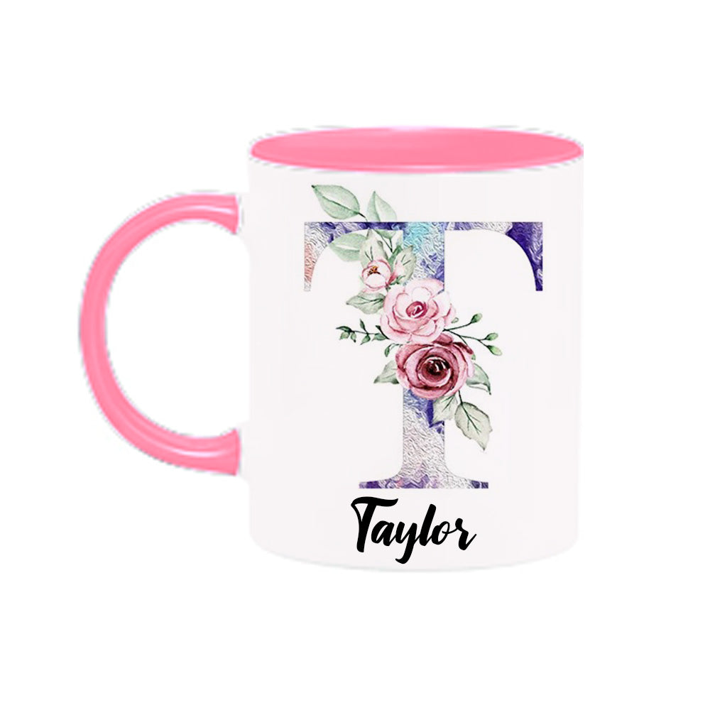 Mug floral personnalisé