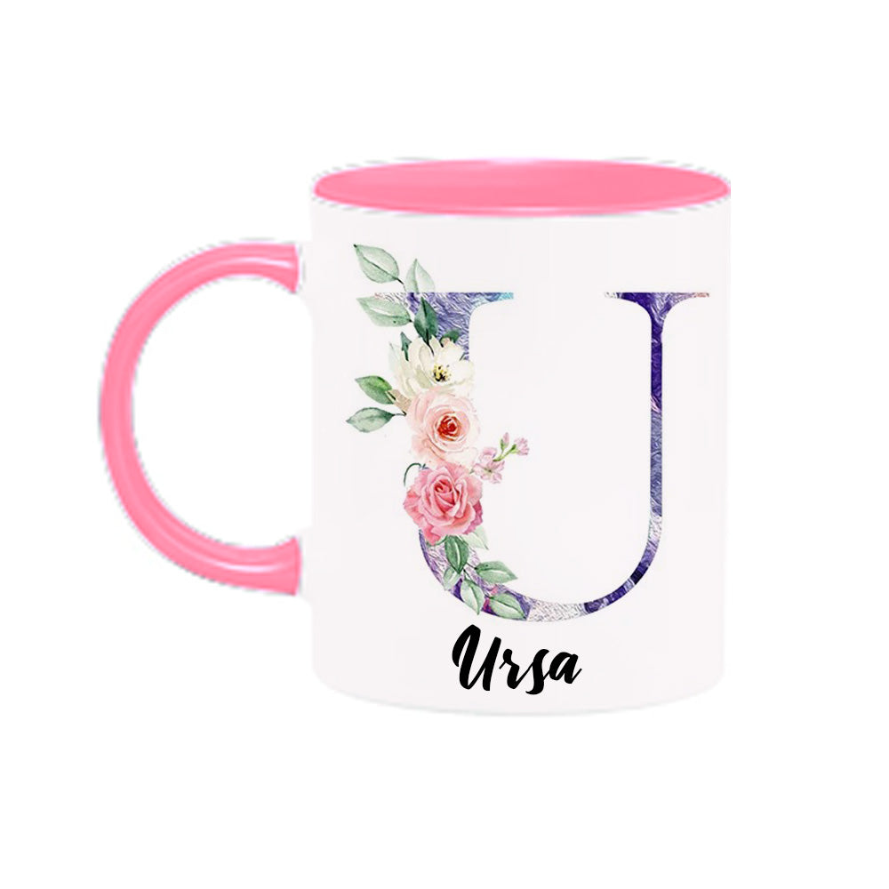 Mug floral personnalisé