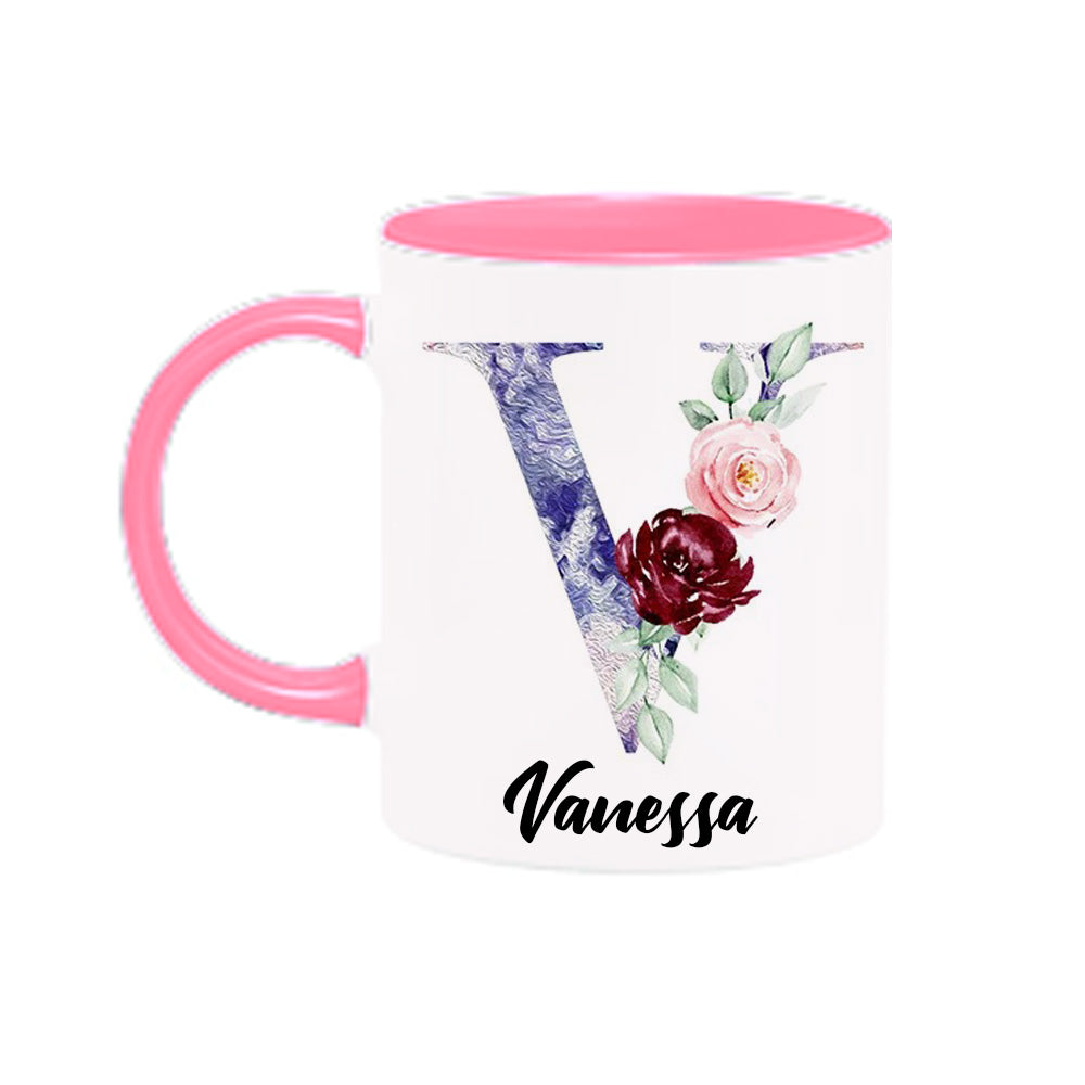 Mug floral personnalisé