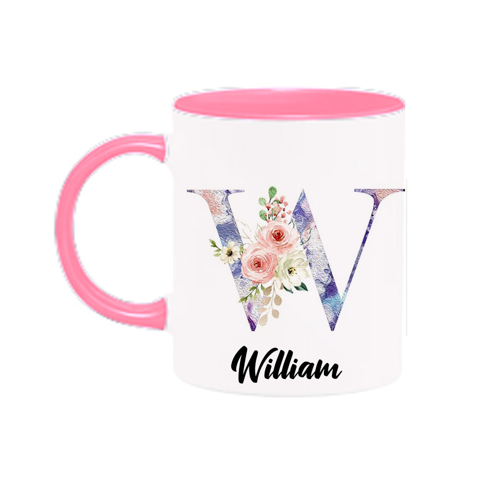 Mug floral personnalisé