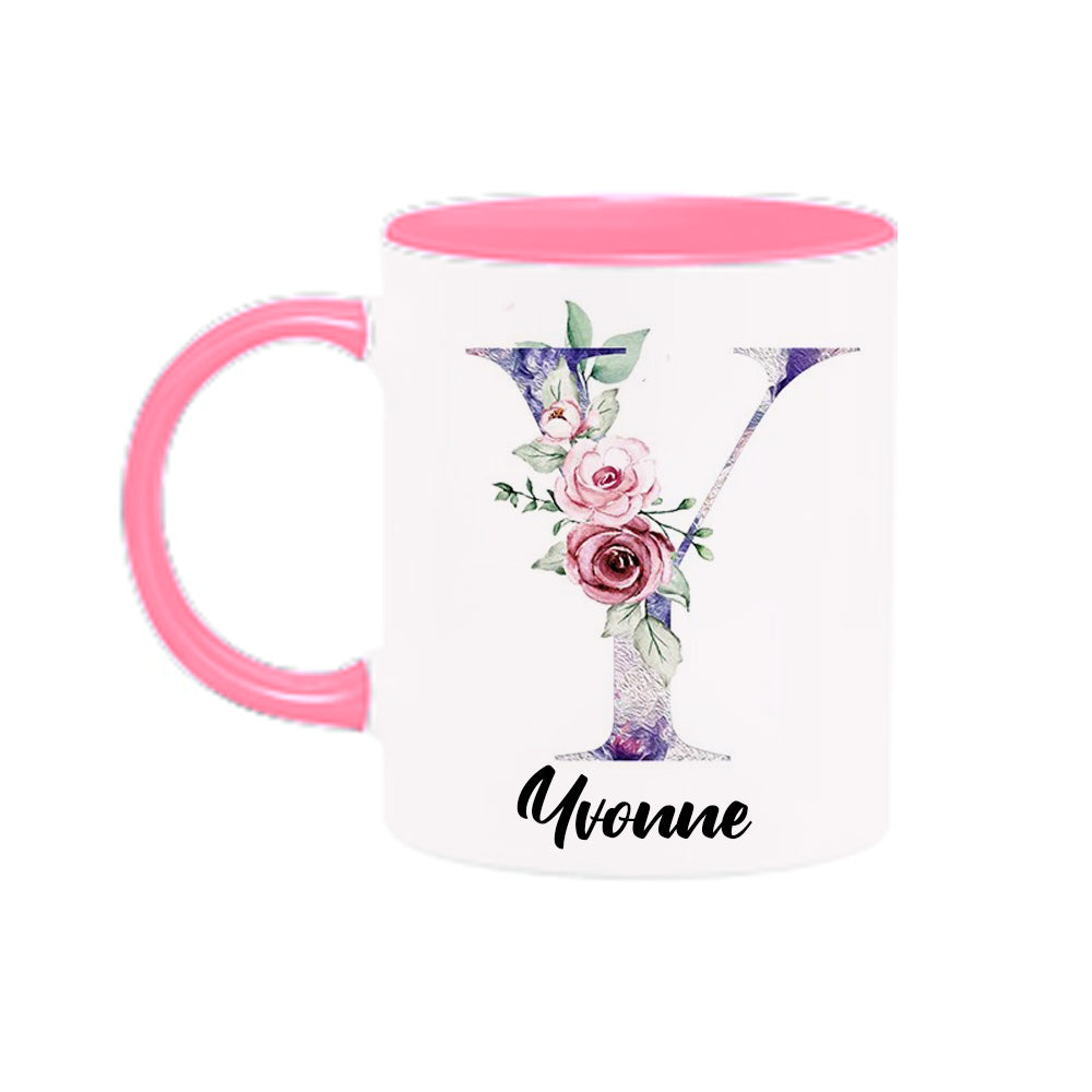 Mug floral personnalisé
