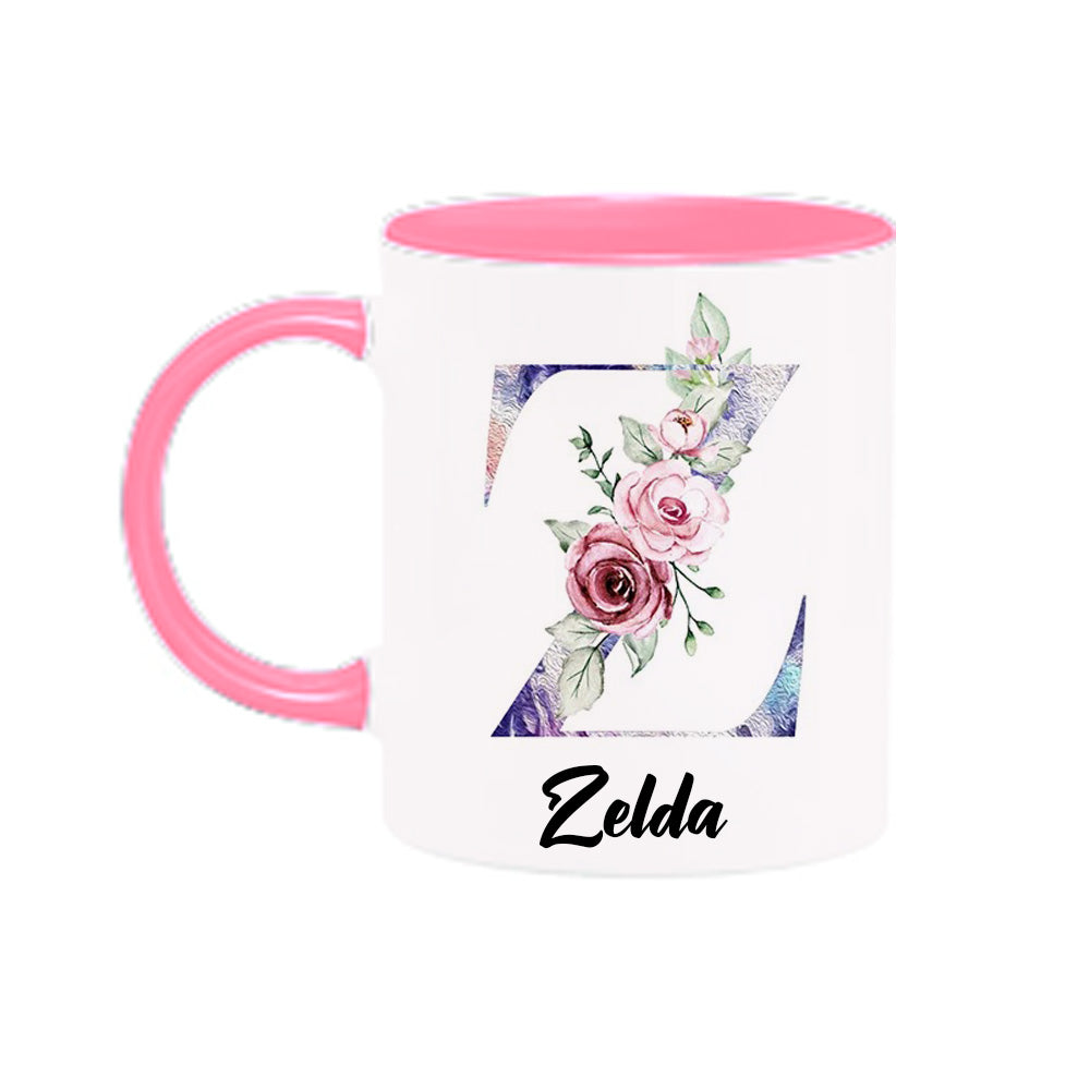 Mug floral personnalisé