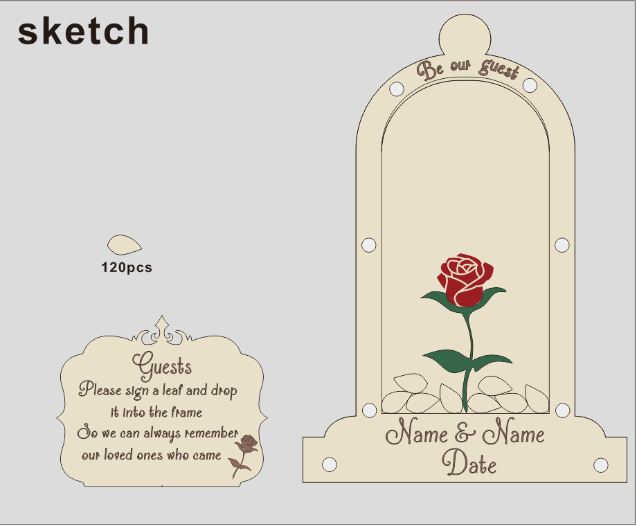 Rosen-Gästebuch - 120 Blätter