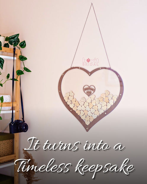 CHRISTMAS DEAL: Heart Guest Book + FREE Cake Topper