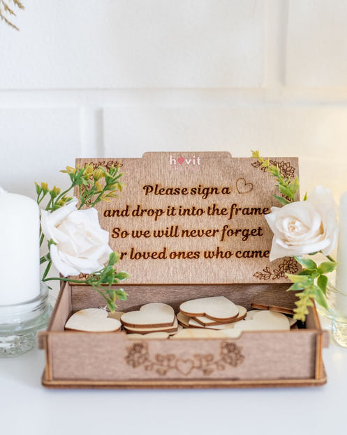 Wooden Heart Guest Book