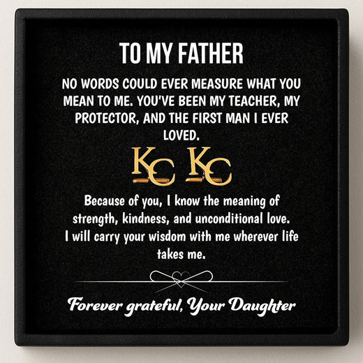 Personalized Initial Cufflinks & Message Keepsake