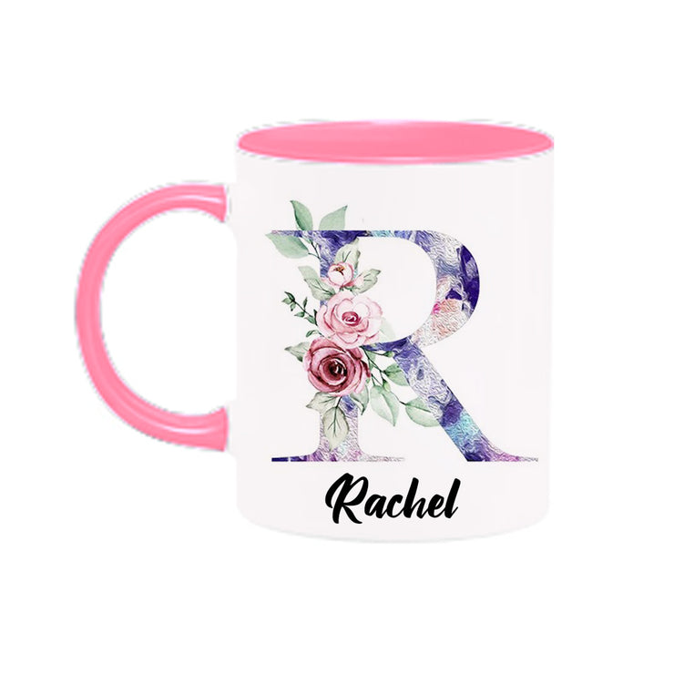 Personalized Floral Mug