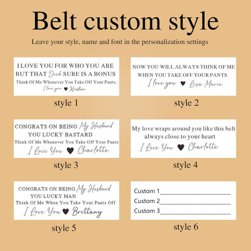 Custom Engraved Belt