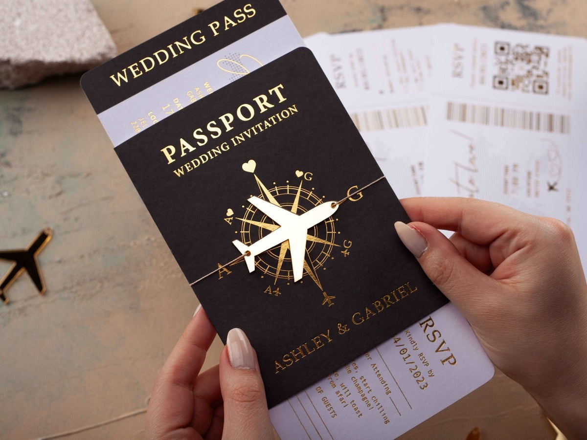 Hochzeitseinladung im Reisepass - Neu
