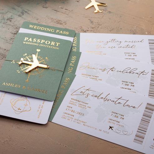 Passport Wedding Invitations
