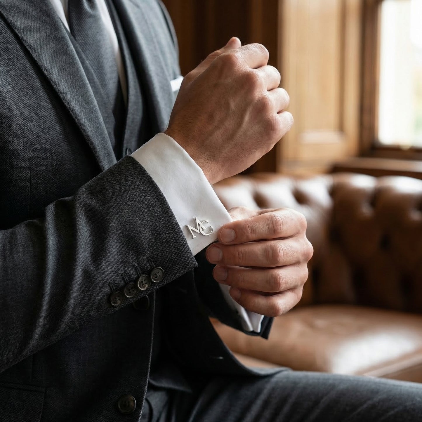 Personalized Initial Cufflinks