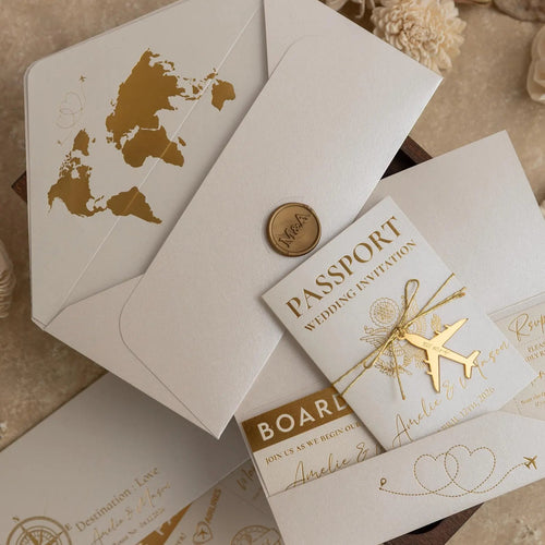 Passeport de voyage, invitation de mariage