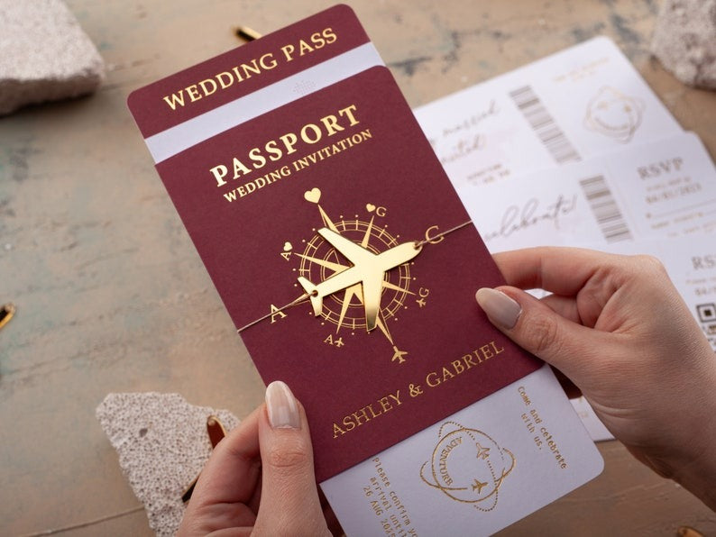 Hochzeitseinladung im Reisepass - Neu