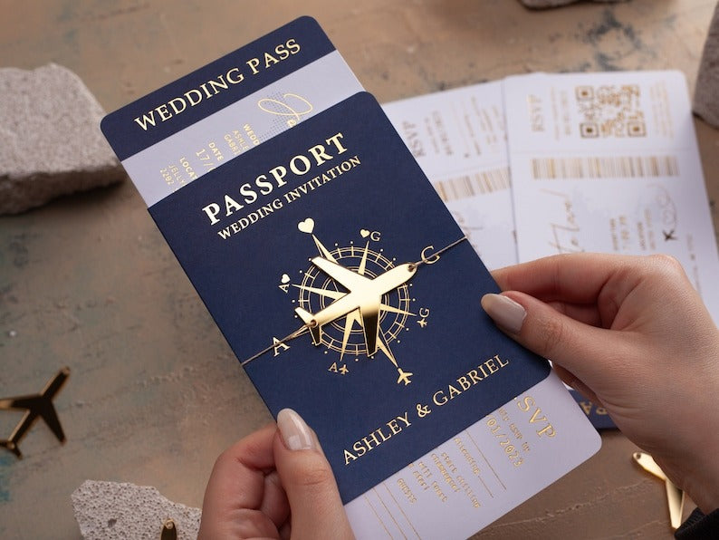 Hochzeitseinladung im Reisepass - Neu