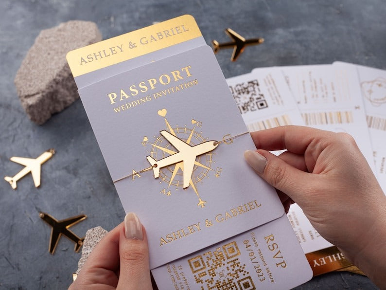 Hochzeitseinladung im Reisepass - Neu