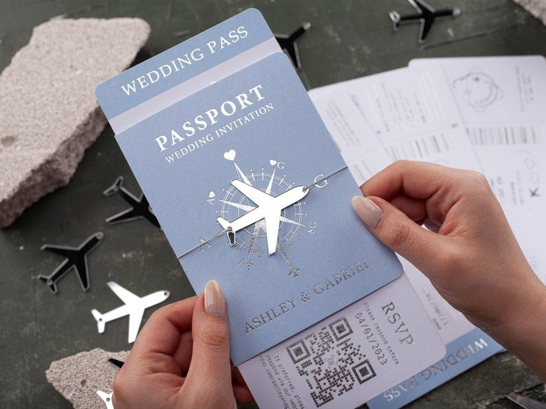 Hochzeitseinladung im Reisepass - Neu