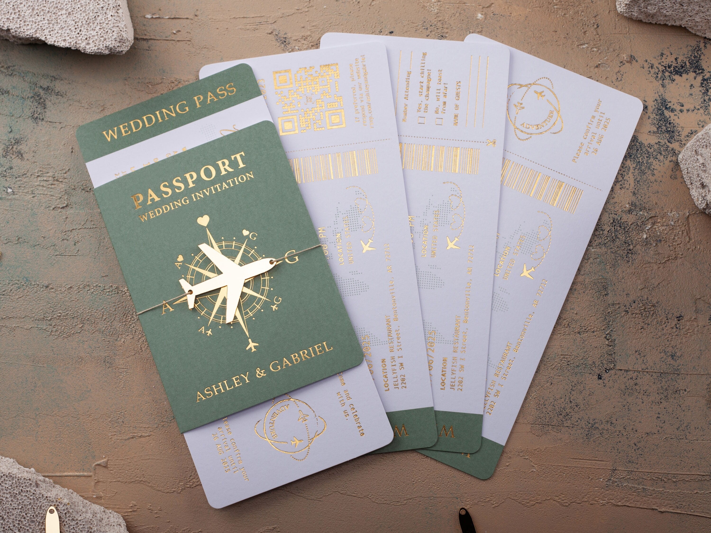 Hochzeitseinladung im Reisepass - Neu