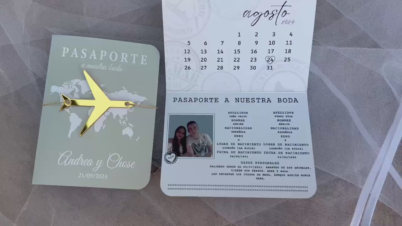 Travel Passport Wedding Invitation
