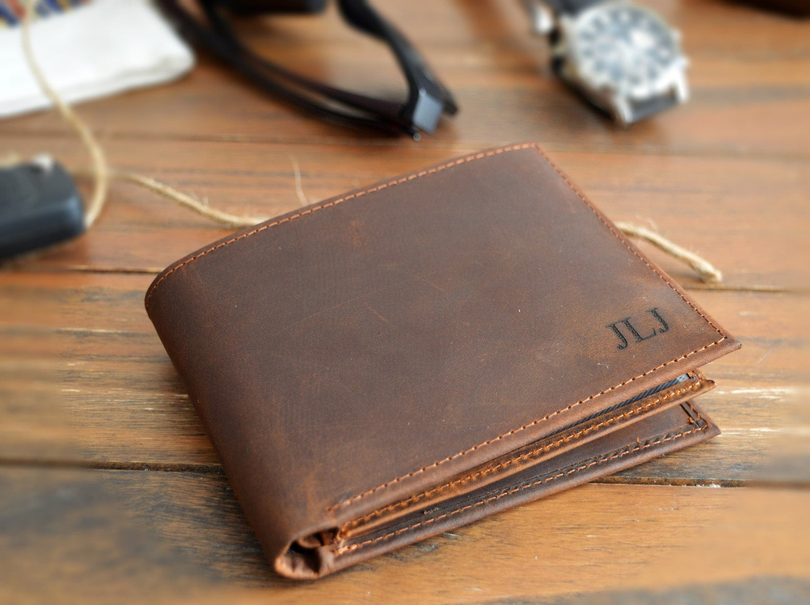 Engraved wallet