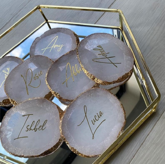 Personalized Agate Coasters