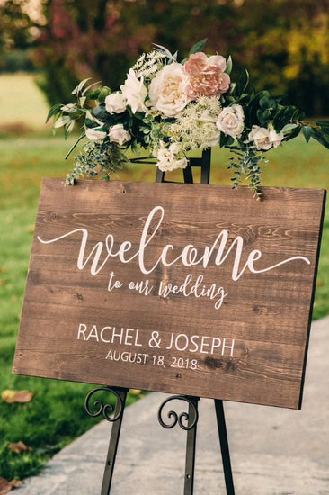 Panneau de bienvenue pour mariage 