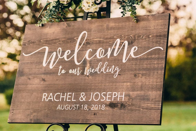 Panneau de bienvenue pour mariage 