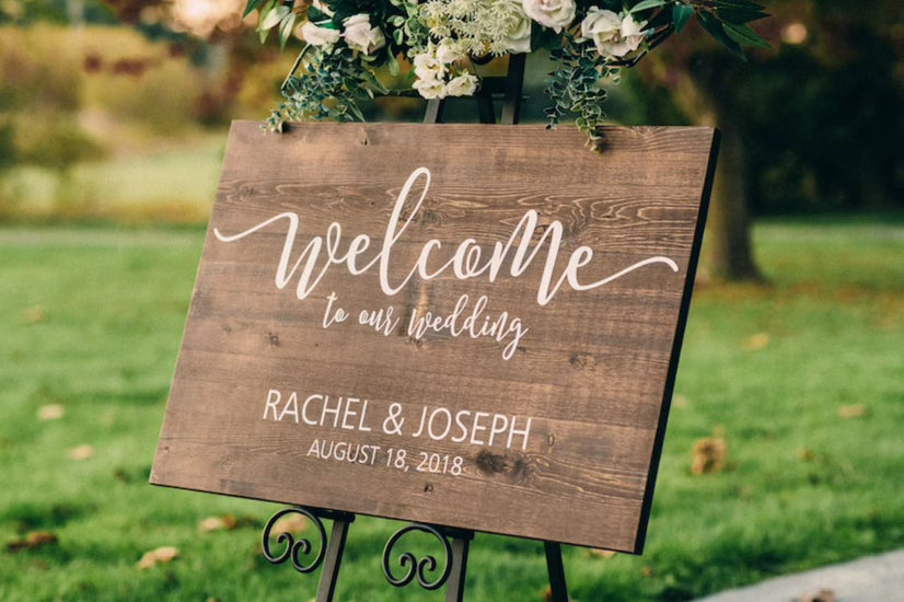 Panneau de bienvenue pour mariage 