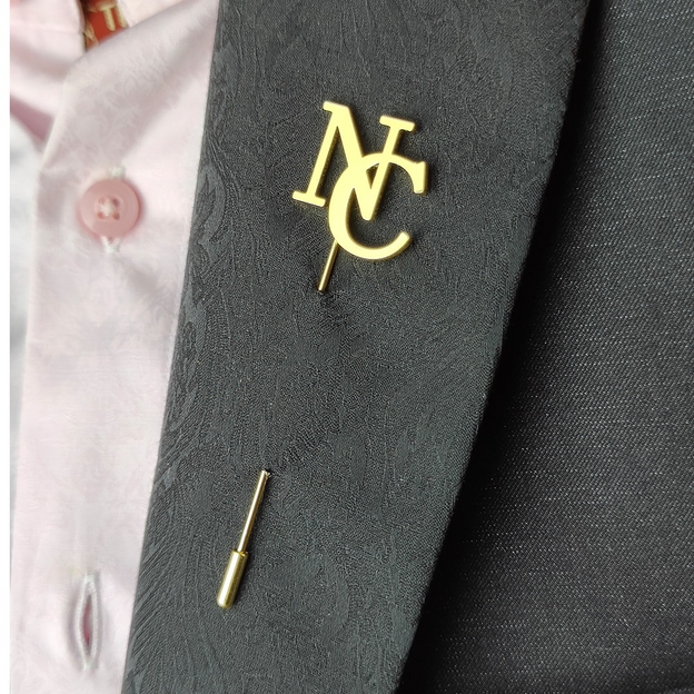 Initials Lapel Pin