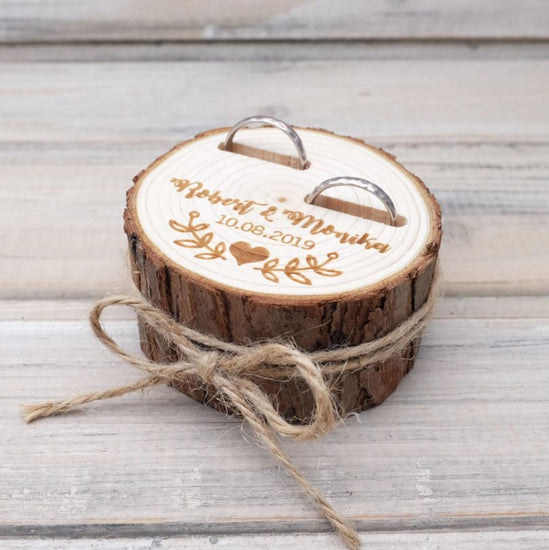 Boîte à bagues en bois